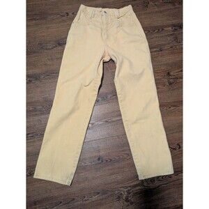 VTG 90s Roper Jeans Women 26 Yellow Bareback High Rise Western Straight Cutoff